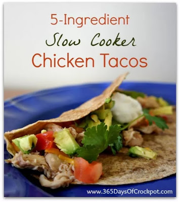 5-Ingredient Slow Cooker Chicken Taco Recipe