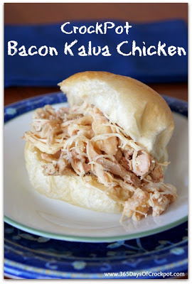 Slow Cooker Bacon Kalua Chicken #crockpotdinner #chicken