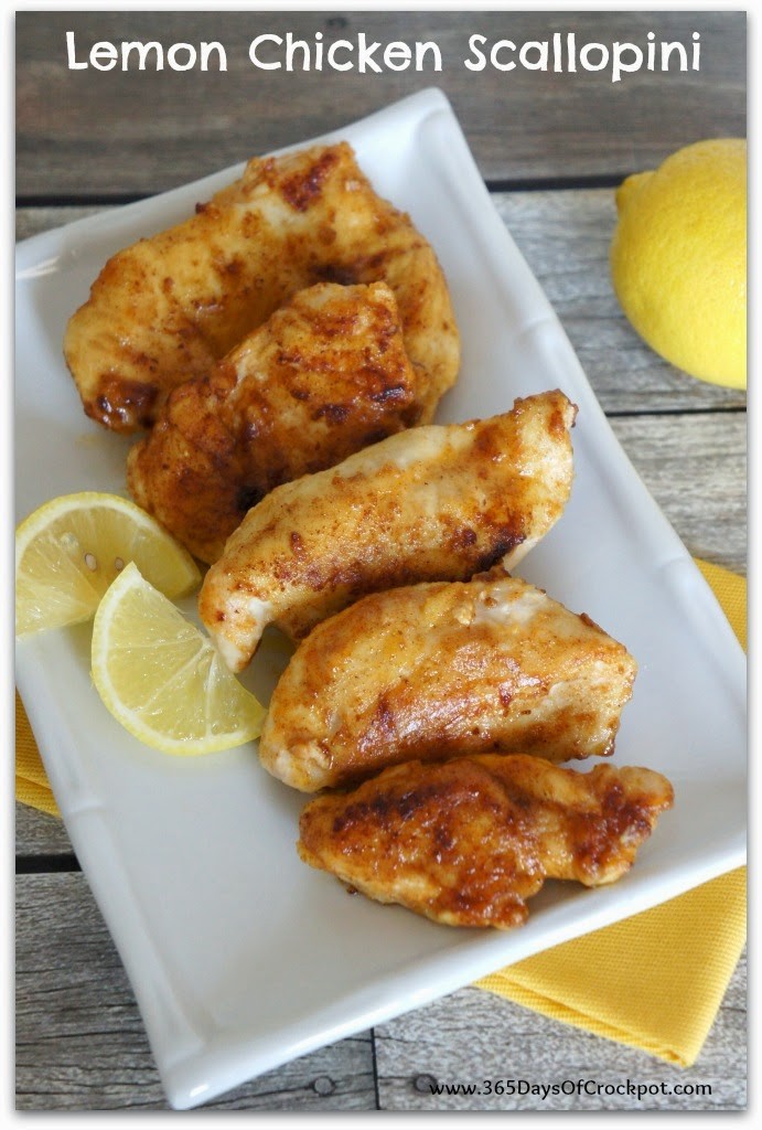 Lemon chicken scallopini recipe that is tender and flavorful. This is my favorite way to make chicken!