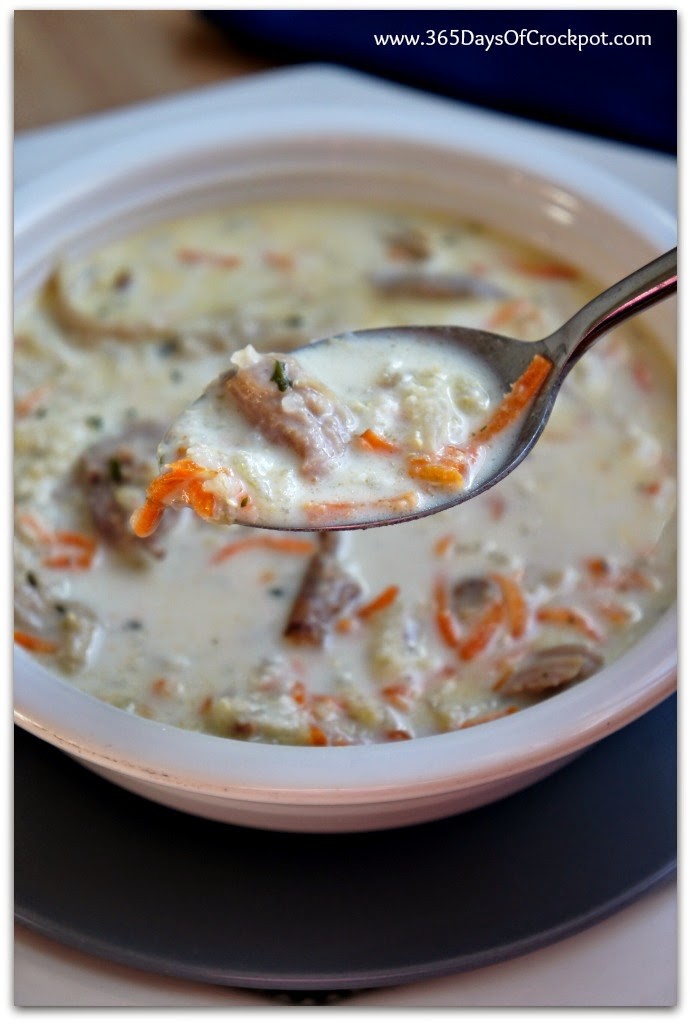 Creamy Quinoa and Turkey (or Chicken) Soup in the CrockPot