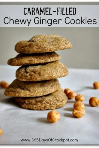 Recipe for Caramel-Filled Chewy Ginger Cookies (plus a cookie exchange)