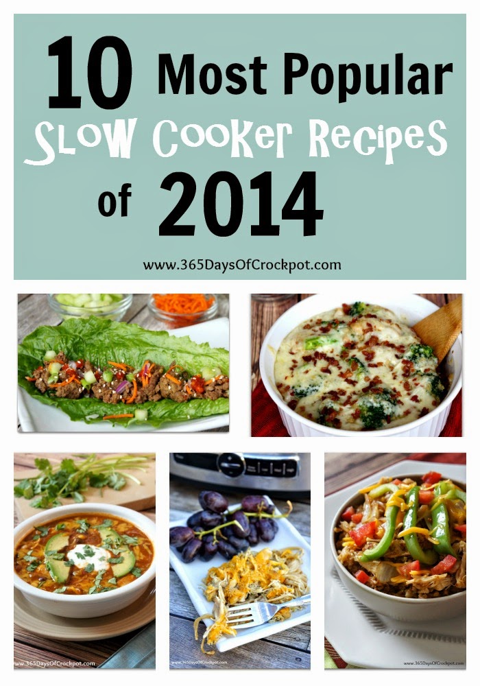 10 most popular crockpot recipes from 365 Days of Slow Cooking from 2014