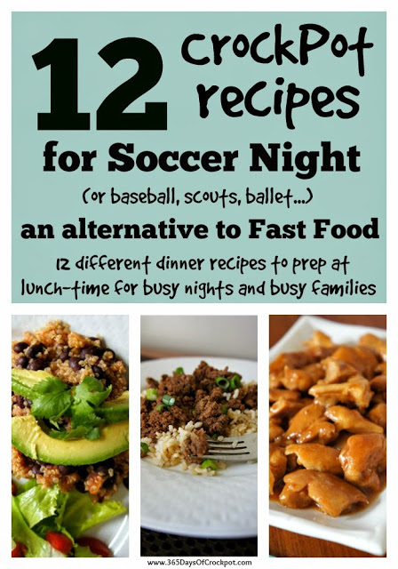 12 CrockPot Recipes for Soccer Night (a solution, besides fast food, for busy parents and busy kids!)