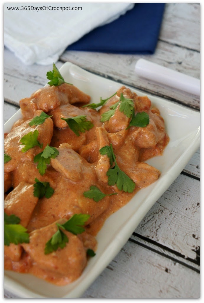 Chicken Tikka Masala in the CrockPot. This is an easy and healthy recipe. No weird or hard to find ingredients!