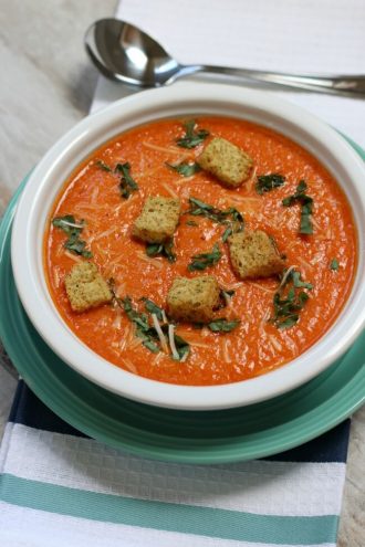 Blender Roasted Red Pepper Soup (with video)