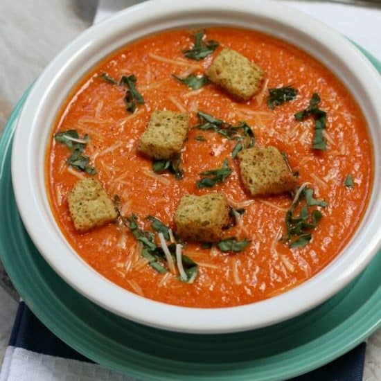 Blender Roasted Red Bell Pepper Soup