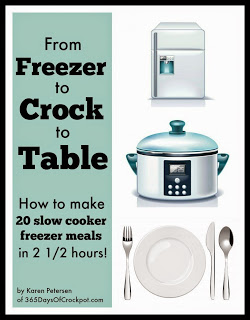 20 freezer crockpot meals all put together in under 3 hours.  Perfect for a busy, working parent!  #crockpotfreezermeals