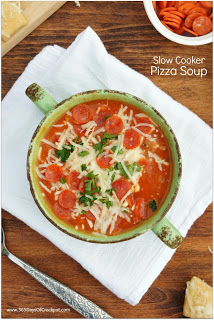 I love this crockpot soup. It tastes like pizza and is so warm and comforting. 
