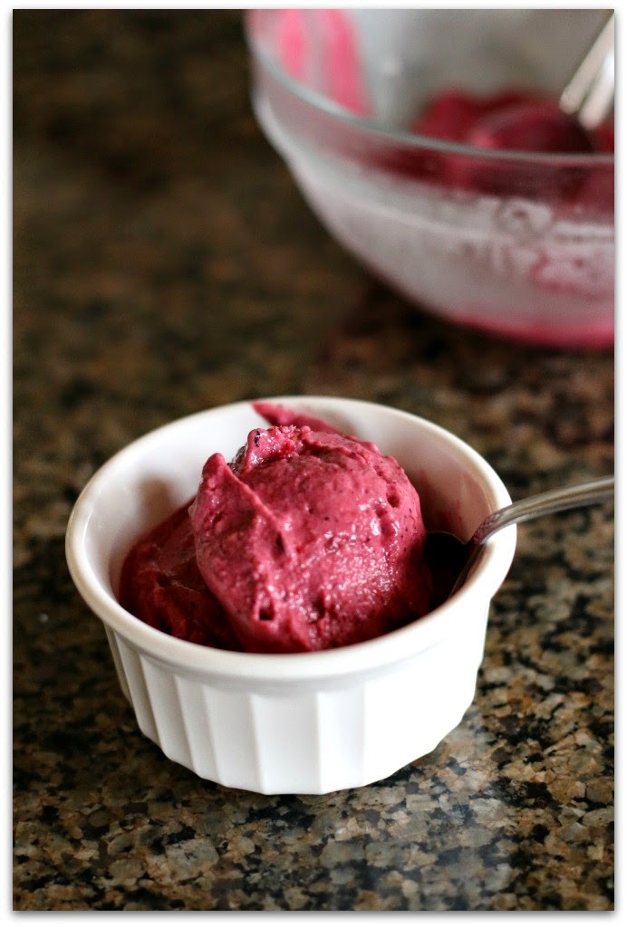 This blender berry ice cream is so refreshing and can be made in about 90 seconds!  
