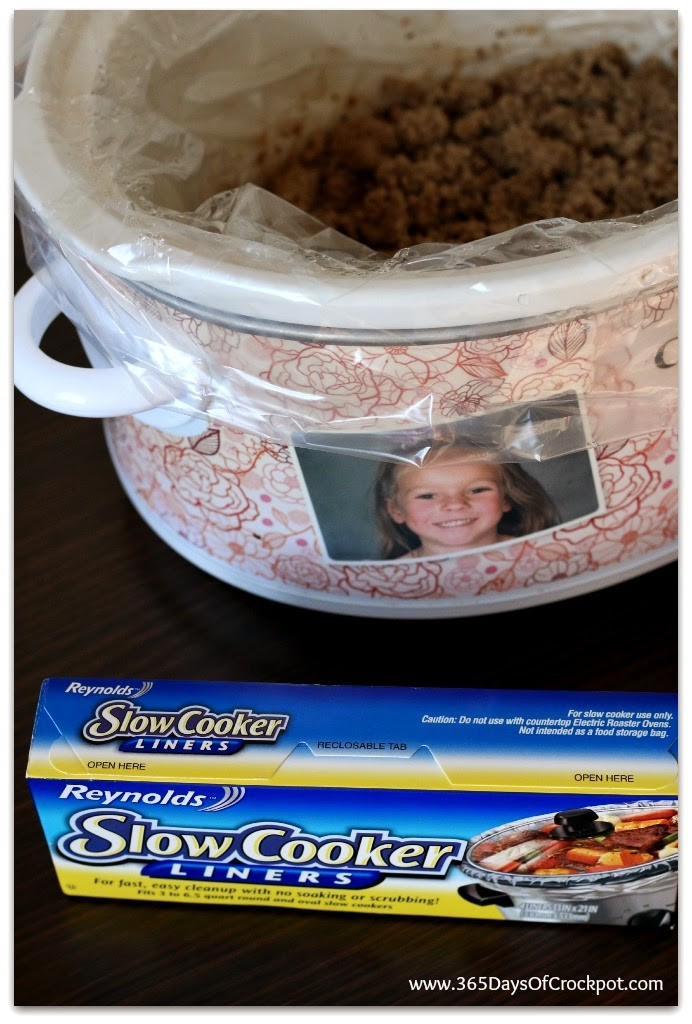 Reynolds slow cooker liners are the way to go for easy cleanup!