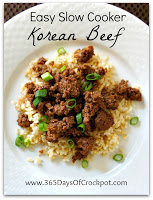 Recipe for Easy Slow Cooker Korean Beef #crockpot #easydinner 