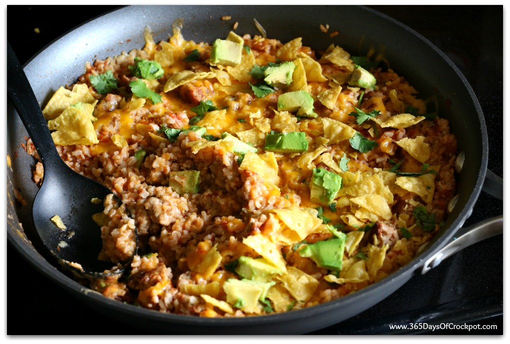 Made in about 30 minutes this one skillet meal is ideal for any night of the week
