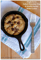 Single-Serve Salted Chocolate Chip and Nutella-Swirled Skillet Cookie