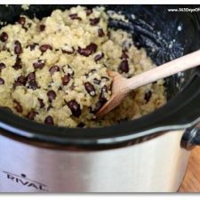 Slow Cooker Coconut Quinoa and Black Beans