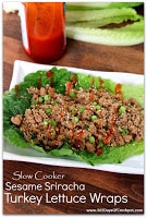 Slow Cooker Sesame Sriracha Turkey Lettuce Wraps