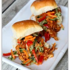 Sweet and Tangy Pulled Chicken Sliders
