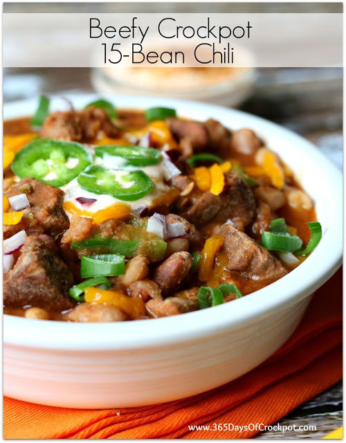 Make this 15 bean chili in your crockpot. It takes all day to cook so it's perfect for a working parent.