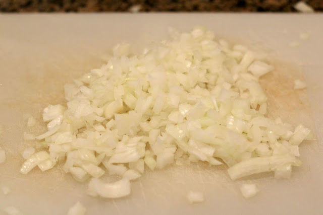 diced yellow onions can go into the chili raw.