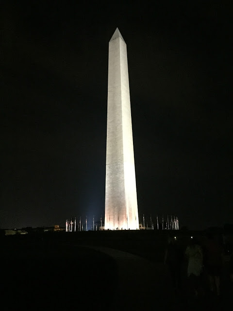 "First in War, First in Peace, First in the Hearts of his Countrymen" Built to honor George Washington, the United States' first president, the 555-foot marble obelisk towers over Washington, D.C