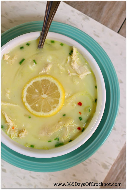 Slow Cooker Greek Lemon Chicken Soup Recipe