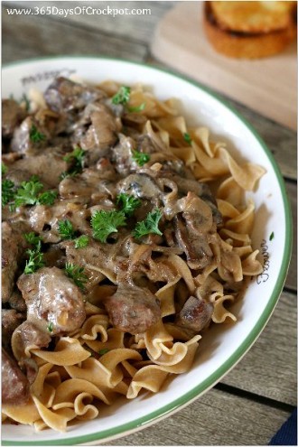 Slow Cooker French Onion Beef Stroganoff (can be a freezer meal)