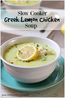 Crockpot recipe for Greek lemon chicken soup with couscous and feta cheese