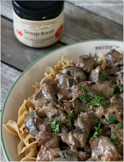 French onion beef stroganoff with orrington farms french onion soup base
