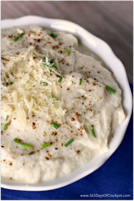 Recipe for Cauliflower puree with parmesan and chives