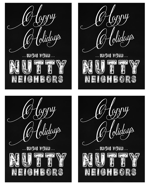 Happy holidays from your nutty neighbors free pdf printable