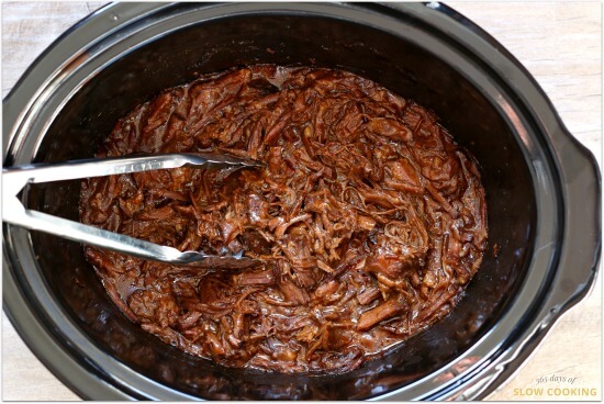 Perfect shredded beef for nachos, burritos, tacos, quesadillas, salads etc. Easily made in the crockpot. Only 2 ingredients. 