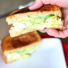 Avocado, Egg and Pepper Jack Grilled Cheese Sandwich on Whole Wheat Bread