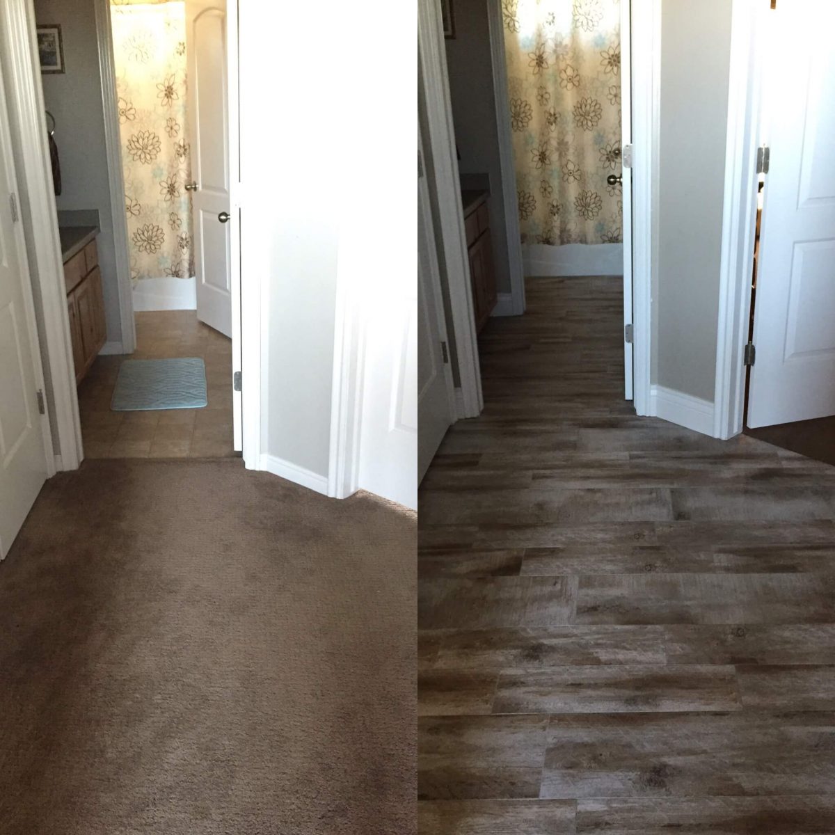 before and after flooring pictures 