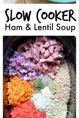 Slow Cooker Ham, Lentil and Barley Soup