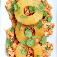 Easy Slow Cooker Hawaiian Chicken Sandwiches