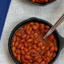 Slow Cooker Savory Baked Beans