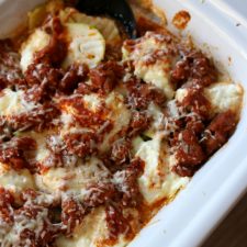 Slow Cooker Zucchini Noodle Lasagna