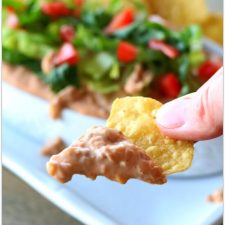 Slow Cooker Hot Bean Dip (best bean dip ever)