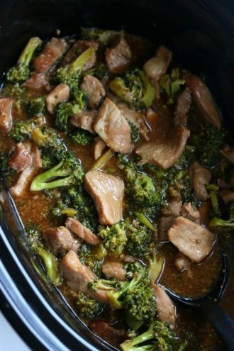 Slow Cooker Pork and Broccoli
