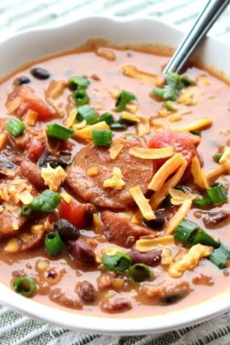 Instant Pot/Crockpot Sausage and Bacon Chili Soup