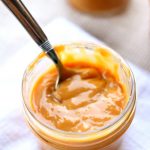 Instant Pot Caramel Dipping Sauce (Dulce De Leche)--if you're a fan of all things sweet and caramelly you're going to love this dulce de leche that is a perfect dipping sauce for apples or to pour over ice cream. The best part is that all you need is your electric pressure cooker and a can of sweetened condensed milk.