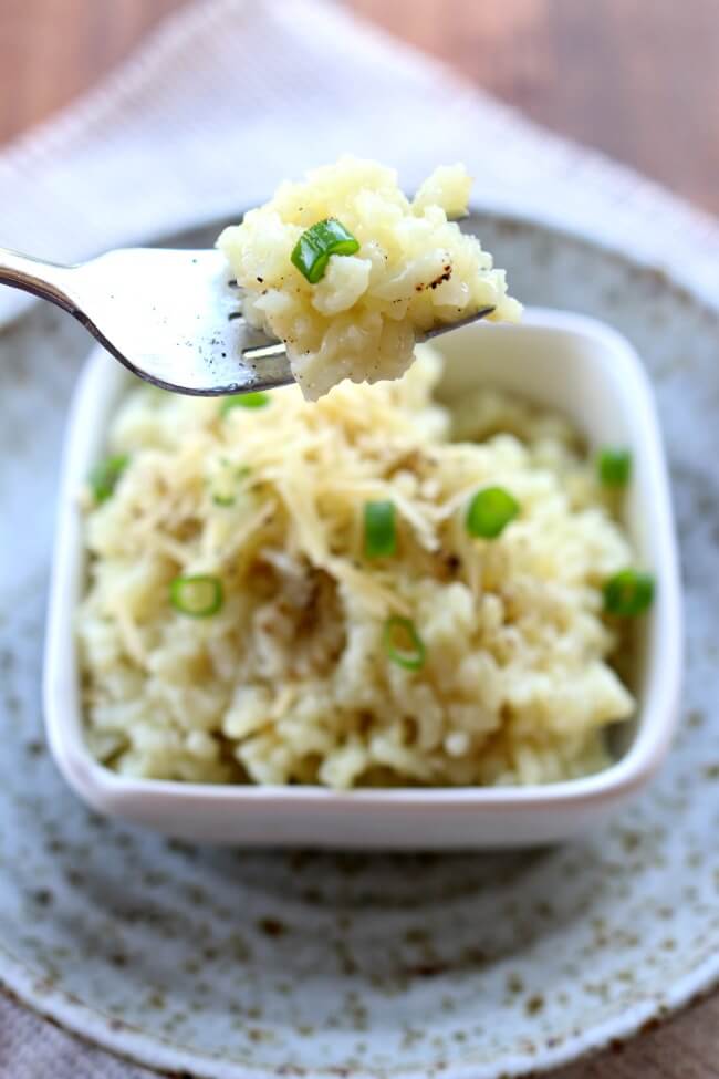 Instant Pot Parmesan Risotto--Creamy, no fuss and no stir risotto made in justÂ a few minutes in your electric pressure cooker.