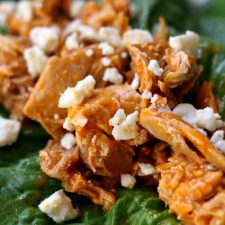 Slow Cooker Buffalo Chicken Lettuce Wraps