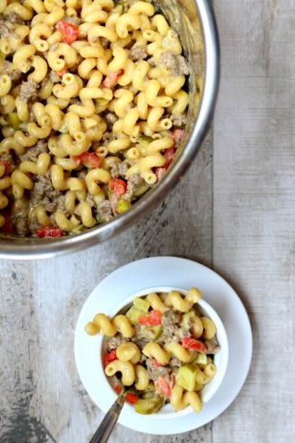 Instant Pot Cheeseburger Macaroni and Cheese