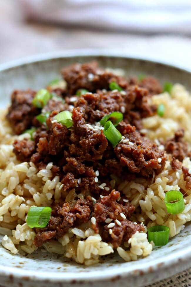 Instant Pot Cheater Korean Beef and Brown Rice 365 Days