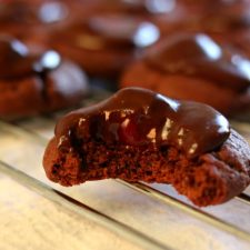 Buried Chocolate Cherry Cookies