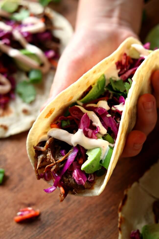Something different to do with chuck roast: korean tacos