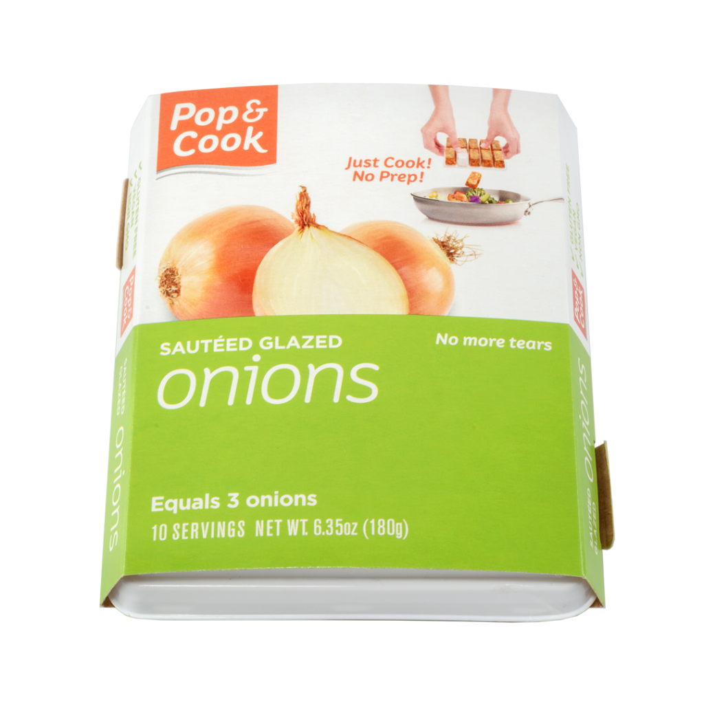 pop and cook sauteed glazed onions