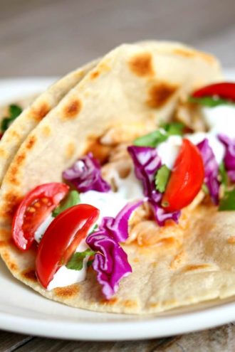 Alaska Cod Fish Tacos with Garlic Lime Sour Cream (slow cooker, instant pot or oven)