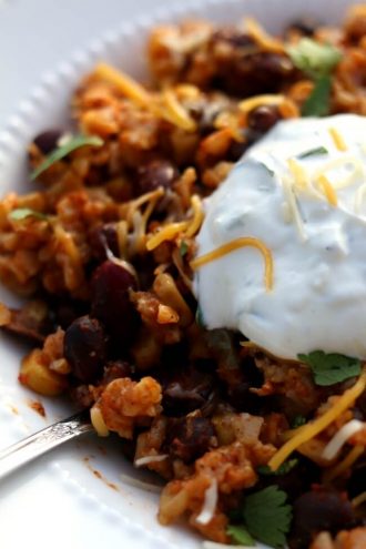 Slow Cooker Santa Fe Beans and Rice