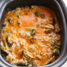Crockpot Cheesy Broccoli Rice Casserole